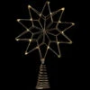 Northlight 12" LED Lighted Glittered Gold Star Christmas Tree Topper, Warm White Lights