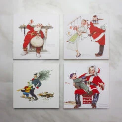 Northlight Set Of 4 8" X 8" Classic Norman Rockwell Christmas Scene Canvas Prints 6 Northlight Set Of 4 8" X 8" Classic Norman Rockwell Christmas Scene Canvas Prints -Winter Decor Store northlight nj93402 3 26024.1645750079