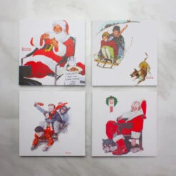 Northlight 8" X 8" Norman Rockwell Classic Christmas Scene Canvas Prints - Set Of 4 6 Northlight 8" X 8" Norman Rockwell Classic Christmas Scene Canvas Prints - Set Of 4 -Winter Decor Store northlight nj93403 2 41056.1645750078