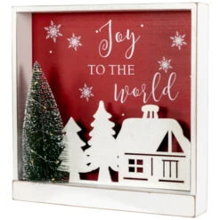 Northlight 11.75" Lighted Joy To The World Wooden Christmas Wall Decoration -Winter Decor Store northlight nj95142 02 69770.1694187839