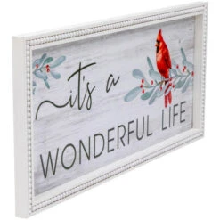 Northlight 23.5" Framed It's A Wonderful Life Christmas Wall Sign -Winter Decor Store northlight nj95144 02 09947.1694620062