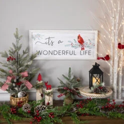 Northlight 23.5" Framed It's A Wonderful Life Christmas Wall Sign -Winter Decor Store northlight nj95144 styled 71770.1694620063