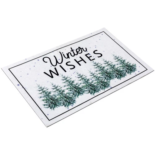 Northlight Pine Trees "Winter Wishes" Christmas Doormat 29" X 17" 4 Northlight Pine Trees "Winter Wishes" Christmas Doormat 29" X 17" - Image 4