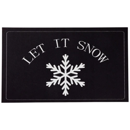 Northlight Let It Snow Christmas Doormat 29" X 17" 1 Northlight Let It Snow Christmas Doormat 29" X 17"