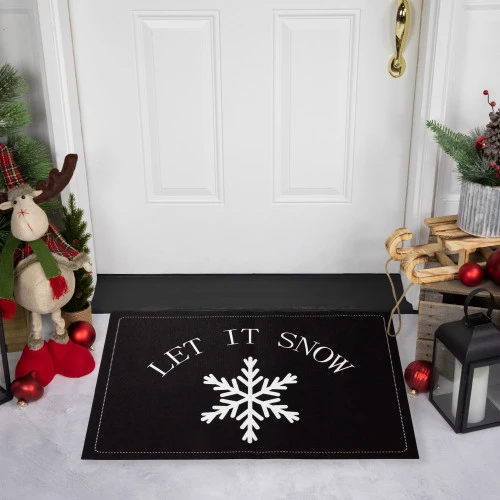 Northlight Let It Snow Christmas Doormat 29" X 17" 2 Northlight Let It Snow Christmas Doormat 29" X 17" - Image 2