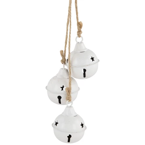 Northlight Cascading Christmas Jingle Bell Ornaments - 13.5" - White - Set Of 2 3 Northlight Cascading Christmas Jingle Bell Ornaments - 13.5" - White - Set Of 2 - Image 3