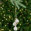 Northlight Cascading Christmas Jingle Bell Ornaments - 13.5" - White - Set Of 2