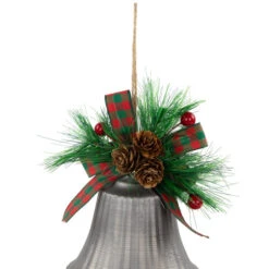 Northlight Bells With Pine Sprigs And Plaid Bow Christmas Ornaments - 7" - Silver - Set Of 2 14 Northlight Bells With Pine Sprigs And Plaid Bow Christmas Ornaments - 7" - Silver - Set Of 2 -Winter Decor Store northlight nj96013 04 73838.1721868330