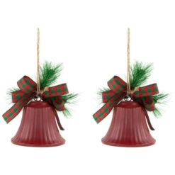 Northlight Bells With Pine Sprigs And Bow Christmas Ornaments- 7" - Red - Set Of 2 14 Northlight Bells With Pine Sprigs And Bow Christmas Ornaments- 7" - Red - Set Of 2 -Winter Decor Store northlight nj96015 06 20229.1721868334