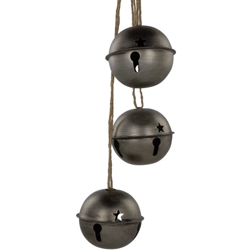 Northlight Jingle Bells With Plaid Bow Christmas Decoration - 20" - Silver 3 Northlight Jingle Bells With Plaid Bow Christmas Decoration - 20" - Silver - Image 3