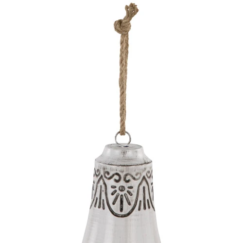 Northlight Embossed Bells Christmas Ornaments - 6" - White - Set Of 2 7 Northlight Embossed Bells Christmas Ornaments - 6" - White - Set Of 2 - Image 7