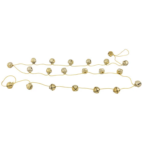 Northlight Shiny Metal Christmas Jingle Bells Garland - 7.5' - Gold 4 Northlight Shiny Metal Christmas Jingle Bells Garland - 7.5' - Gold - Image 4