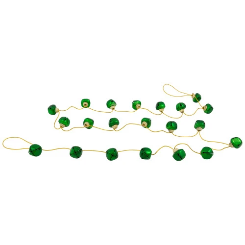 Northlight Shiny Metal Jingle Bells Christmas Garland - 7.5' - Green 4 Northlight Shiny Metal Jingle Bells Christmas Garland - 7.5' - Green - Image 4