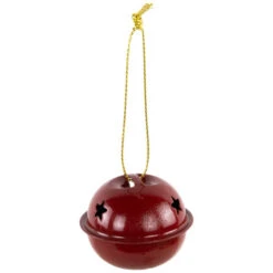 Northlight Snowflakes And Stars Christmas Jingle Bell Ornaments - 1.5" - Burgundy - 12ct -Winter Decor Store northlight nj96033 01 44756.1723165691