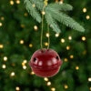 Northlight Snowflakes And Stars Christmas Jingle Bell Ornaments - 1.5" - Burgundy - 12ct