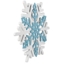 Northlight Snowflake Wooden Christmas Wall Decoration - 11.75" - White And Blue 8 Northlight Snowflake Wooden Christmas Wall Decoration - 11.75" - White And Blue -Winter Decor Store northlight nj97105 02 46557.1726539035