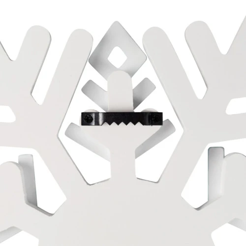 Northlight Snowflake Wooden Christmas Wall Decoration - 11.75" - White And Blue 6 Northlight Snowflake Wooden Christmas Wall Decoration - 11.75" - White And Blue - Image 6