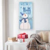 Northlight Jingle All The Way Wooden Christmas Wall Sign - 23.5" - Blue And White