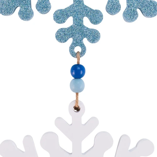 Glittered Joy Snowflakes Christmas Wall Sign - 26" 6 Glittered Joy Snowflakes Christmas Wall Sign - 26" - Image 6