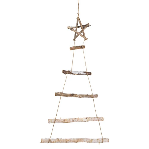 Northlight 34" Natural Twig Tree With Star Wall Hanging Christmas Decoration 1 Northlight 34" Natural Twig Tree With Star Wall Hanging Christmas Decoration