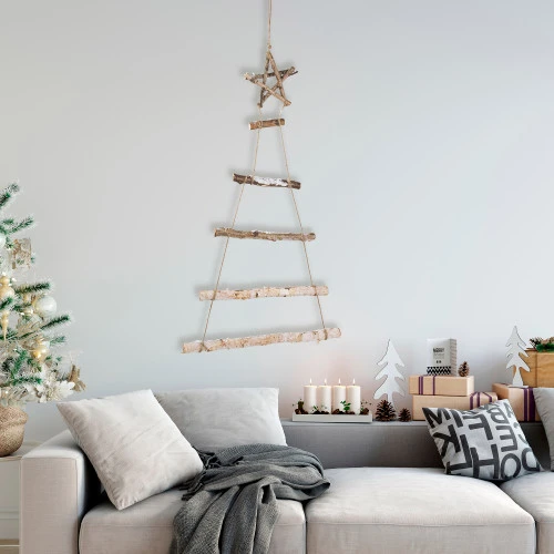 Northlight 34" Natural Twig Tree With Star Wall Hanging Christmas Decoration 2 Northlight 34" Natural Twig Tree With Star Wall Hanging Christmas Decoration - Image 2