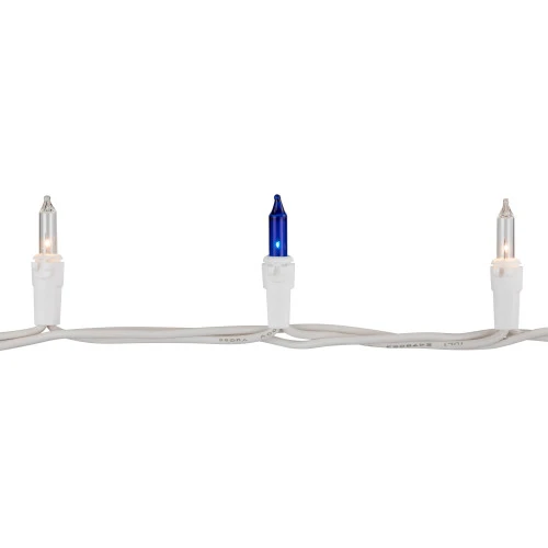 Northlight 100-Count Blue & Clear Mini Christmas Lights - 21.5ft, White Wire 6 Northlight 100-Count Blue & Clear Mini Christmas Lights - 21.5ft, White Wire - Image 6