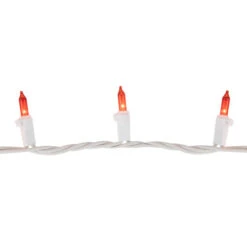 Northlight 100-Count Orange Mini Christmas Lights Set, 20.25ft White Wire -Winter Decor Store northlight nl02350 2 12813.1678185723