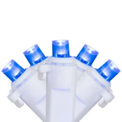 Northlight 50ct Blue LED Wide Angle Christmas Lights, 16.25ft White Wire