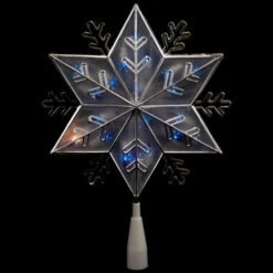 Northlight 10" Silver Snowflake Lighted Christmas Tree Topper - Blue Lights 12 Northlight 10" Silver Snowflake Lighted Christmas Tree Topper - Blue Lights -Winter Decor Store northlight nl02639 05 14214.1694101351