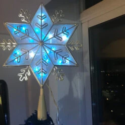 Northlight 10" Silver Snowflake Lighted Christmas Tree Topper - Blue Lights 13 Northlight 10" Silver Snowflake Lighted Christmas Tree Topper - Blue Lights -Winter Decor Store northlight nl02639 cxpic 86241.1694101349