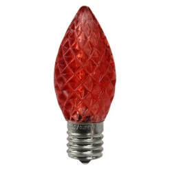 Northlight Pack Of 25 Faceted LED Red C9 Christmas Replacement Bulbs
