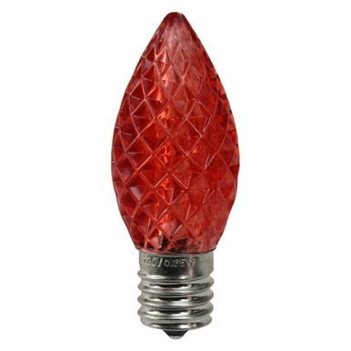 Northlight Pack Of 25 Faceted LED Red C9 Christmas Replacement Bulbs 1 Northlight Pack Of 25 Faceted LED Red C9 Christmas Replacement Bulbs