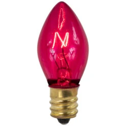 Northlight Pack Of 25 Incandescent C7 Pink Christmas Replacement Bulbs