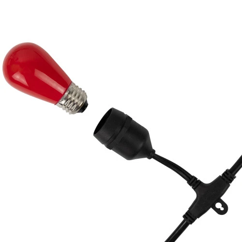 Northlight Pack Of 25 Opaque Red LED S14 Christmas Replacement Bulbs 5 Northlight Pack Of 25 Opaque Red LED S14 Christmas Replacement Bulbs - Image 5