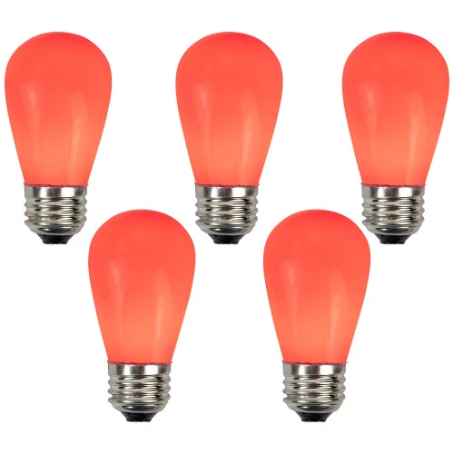 Northlight Pack Of 25 Opaque Red LED S14 Christmas Replacement Bulbs 3 Northlight Pack Of 25 Opaque Red LED S14 Christmas Replacement Bulbs - Image 3