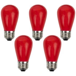 Northlight Pack Of 25 Opaque Red LED S14 Christmas Replacement Bulbs 8 Northlight Pack Of 25 Opaque Red LED S14 Christmas Replacement Bulbs -Winter Decor Store northlight nl03874 05 59756.1710271834