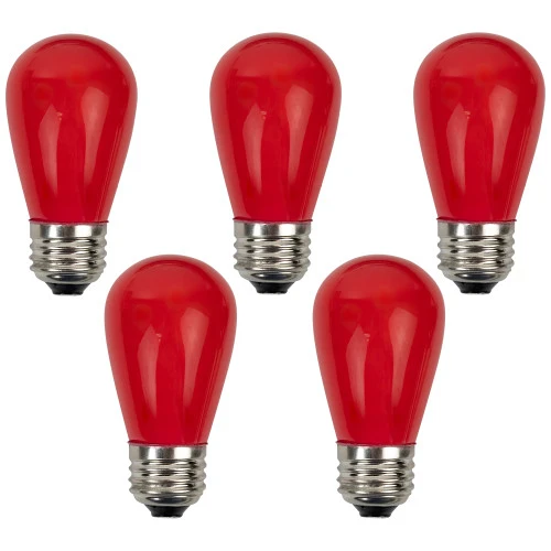 Northlight Pack Of 25 Opaque Red LED S14 Christmas Replacement Bulbs 4 Northlight Pack Of 25 Opaque Red LED S14 Christmas Replacement Bulbs - Image 4