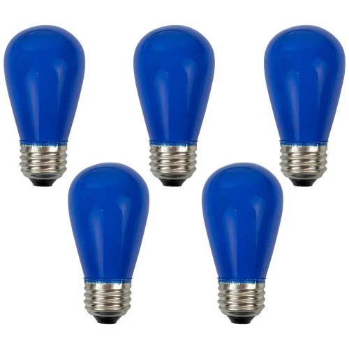 Northlight Pack Of 25 Opaque LED S14 Blue Christmas Replacement Bulbs 6 Northlight Pack Of 25 Opaque LED S14 Blue Christmas Replacement Bulbs - Image 6