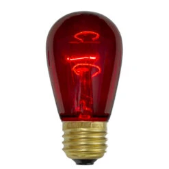 Northlight Pack Of 25 Incandescent Red E26 Base Replacement S14 Light Bulbs - 11 Watts