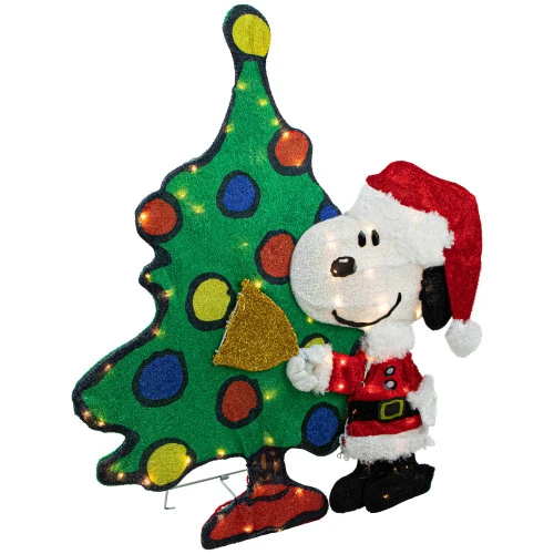 Northlight LED Lighted Peanuts Snoopy And Christmas Tree Outdoor Decoration - 32" 3 Northlight LED Lighted Peanuts Snoopy And Christmas Tree Outdoor Decoration - 32" - Image 3