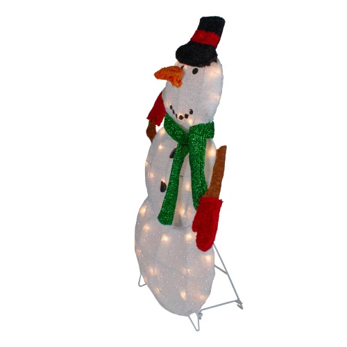 Northlight Snowman With Snowball Christmas Outdoor Decoration - 24" - White Lights 3 Northlight Snowman With Snowball Christmas Outdoor Decoration - 24" - White Lights - Image 3