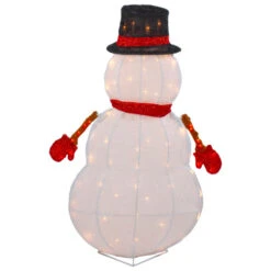 Northlight 32" Lighted 3D Chenille Snowman In Top Hat Outdoor Christmas Decoration 11 Northlight 32" Lighted 3D Chenille Snowman In Top Hat Outdoor Christmas Decoration -Winter Decor Store northlight qh92875 2 14419.1664293235