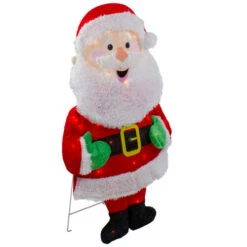 Northlight Lighted 2D Chenille Santa Outdoor Christmas Decoration - 32" - Warm White Lights 9 Northlight Lighted 2D Chenille Santa Outdoor Christmas Decoration - 32" - Warm White Lights -Winter Decor Store northlight qh92876 1 61052.1665610751