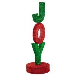 Northlight 39" Lighted Red And Green 'Joy' Outdoor Christmas Sign -Winter Decor Store northlight qh93815 2 62725.1680285398