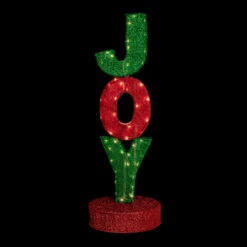 Northlight 39" Lighted Red And Green 'Joy' Outdoor Christmas Sign -Winter Decor Store northlight qh93815 on20black 41861.1680285395
