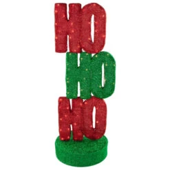 Northlight Lighted "Ho Ho Ho" Outdoor Christmas Sign Decoration - 39" - Warm White Lights