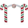 Northlight Lighted Double Candy Cane Archway Outdoor Christmas Decoration - 7' - Warm White