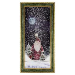 Northlight LED Lighted Musical Snowing Santa Wall Plaque - 31"
