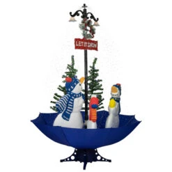 Northlight Lighted Musical Snowing Let It Snow Snowmen In Umbrella Base Christmas Decoration - 5.5' -Winter Decor Store northlight r93908 3 83348.1677320478