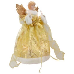 Lighted Angel Christmas Tree Topper - Gold - 12" - Clear Lights -Winter Decor Store northlight ri92240 1 31175.1636546323